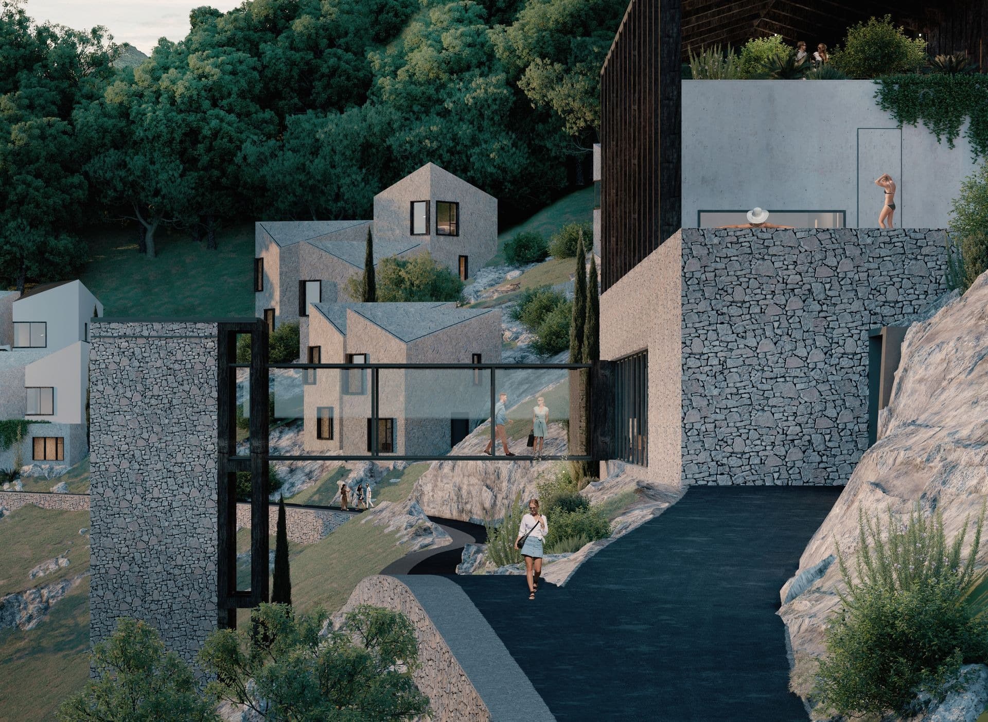 Yoga Center villa and pavilion exterior